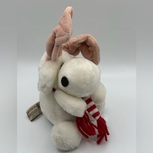 1985 Heritage Collection ganzbros White Moose in Striped Scarf Plush 7" tall